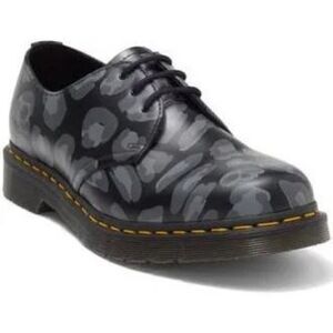 Dr. Martens 1461 Distorted Leopard Print Oxford Leather Black